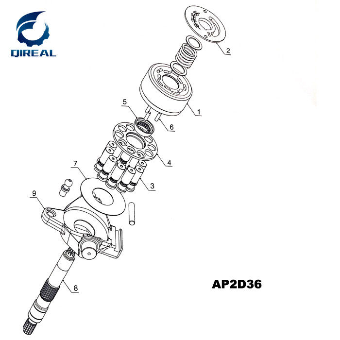 AP2D12 AP2D14 AP2D16 AP2D18 AP2D21 AP2D30 AP2D36  Excavator Main Hydraulic Pump Spare Parts