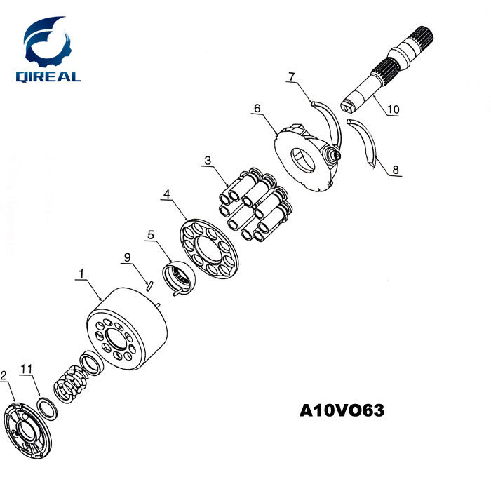 Hydraulic Pump Spare Parts Rexroth A10vo60 A10vo63 Rotary Group