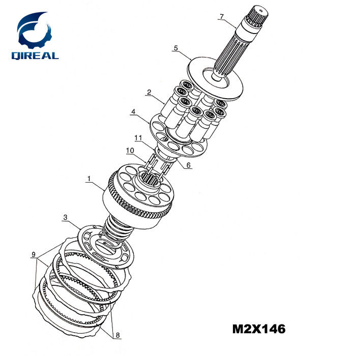 Swing Motor Spare Parts M2X120 M2X150 M2X170 M5X130 M5X180 Pump Repair Kit