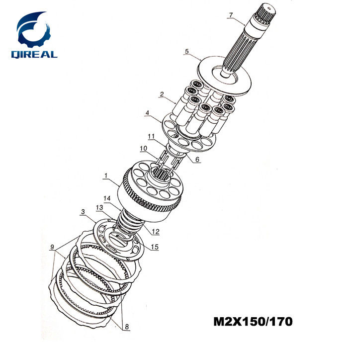 Swing Motor Spare Parts M2X120 M2X150 M2X170 M5X130 M5X180 Pump Repair Kit