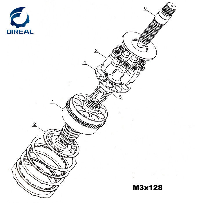 M2X146 (EX200-5) M2X150 / 170 (EX400)  Excavator Swing Motor Parts