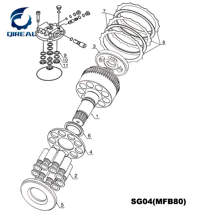 Hydraulic Swing Motor Parts SG02 SG04 SG08 SG12 SG20 SG025 For Excavator