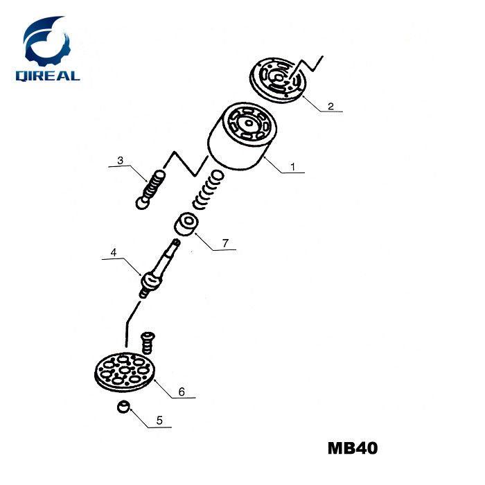 MB38 Hydraulic Swing Motor Spare Parts Repair Kit For PC45R-8 Excavator