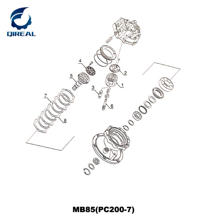 Mb85 Mb80 Mb60 Excavator Swing Motor Parts For PC120-6 Excavator