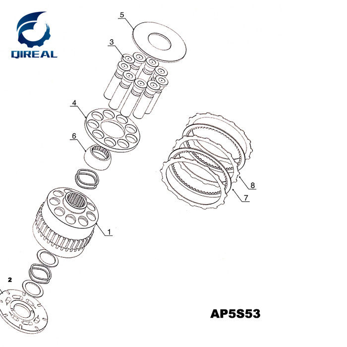 AP5S53 AP5S67(EX100/120-2/3/5) Hydraulic Swing Motor Repair Kit