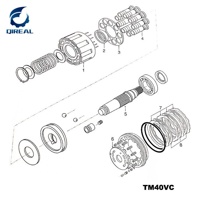 Excavator Travel Motor Repair Kit Gm35vl Final Drive Parts