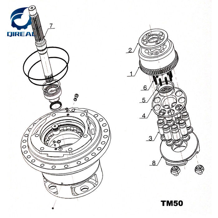 Excavator Travel Motor Repair Kit Gm35vl Final Drive Parts