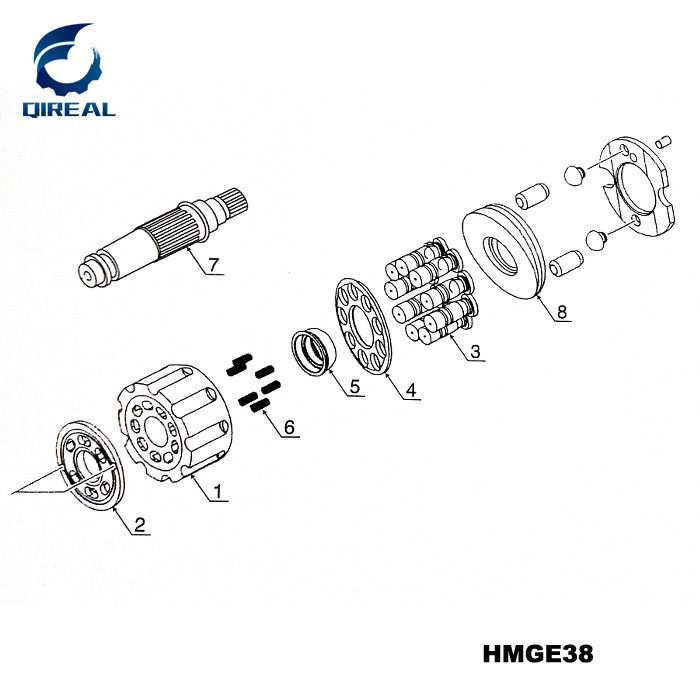 HMG35 Series Spare Parts Travel Motor Kits