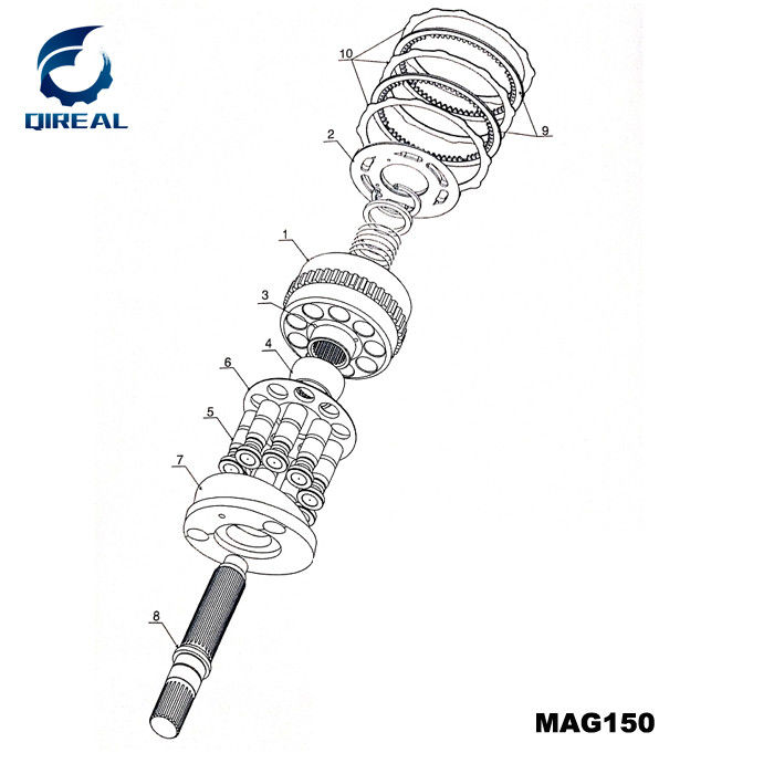 Excavator Parts Final Drive Parts Nv150 Pc200-6 Travel Motor Parts