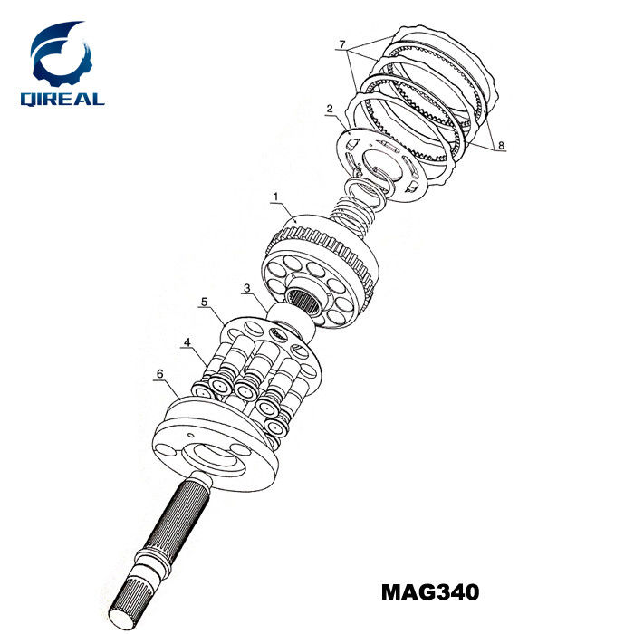 Mx150/Mx173/Mx500 Mag150/Mag170 Lzv30/Lzv120 Lvwo60 TM40vd Travel Motor Hydraulic Pump Spare Parts