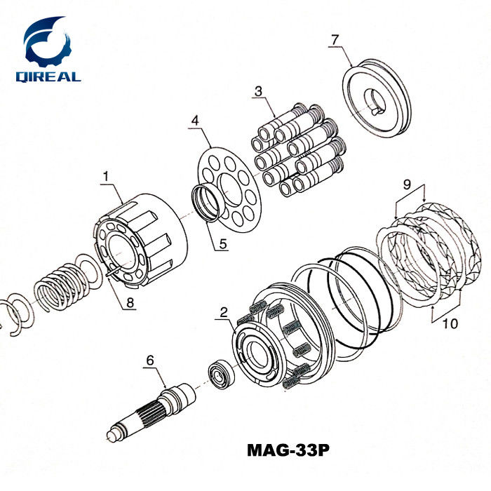 MSPG09 Travel Motor Spare Parts for PC200-7 Excavator