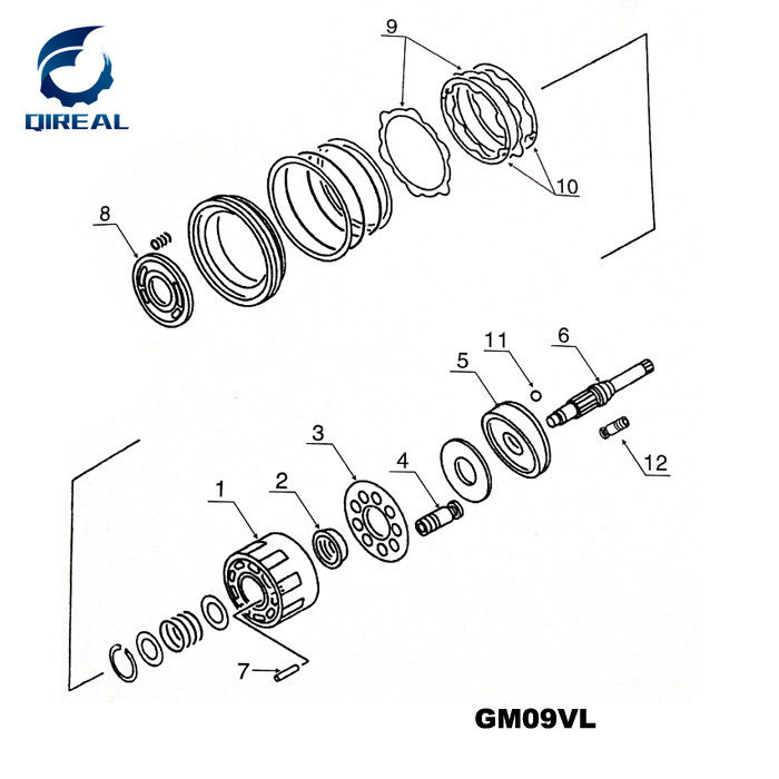 gm17vl gm18vl gm21va gm24  Excavator Final Drive Track Motor Parts