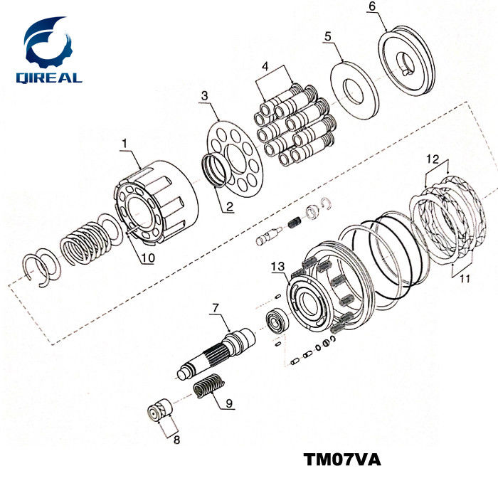 gm17vl gm18vl gm21va gm24  Excavator Final Drive Track Motor Parts