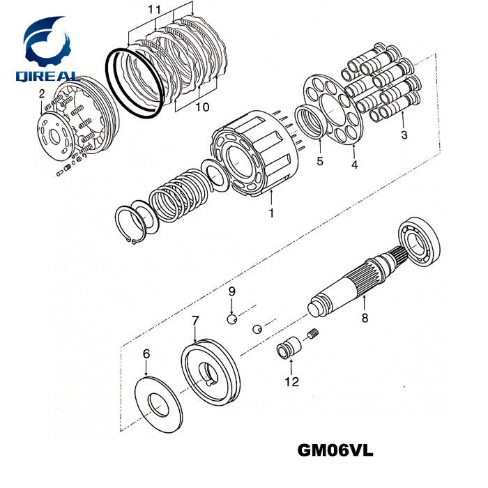 GM06VL GM07VA GM09VL GM18VL Excavator Travel Motor Parts