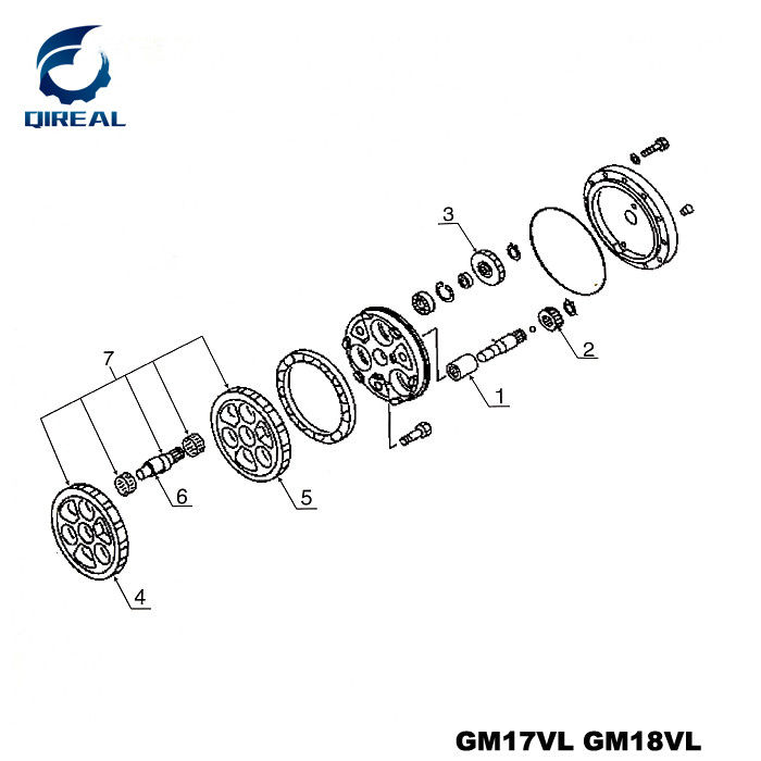 TM07VA TM18VC Travel Motor Parts TM40VC TM50 TM60 Excavator Final Drive