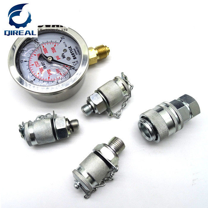 Excavator Loader Pressure Gauge Hydraulic Pump Test Gauge Hydraulic Gauge