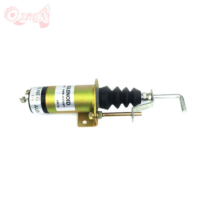 Excavator 12V 24V Fuel Shut Off Solenoid Valve 366-07197 Construction Machinery Parts