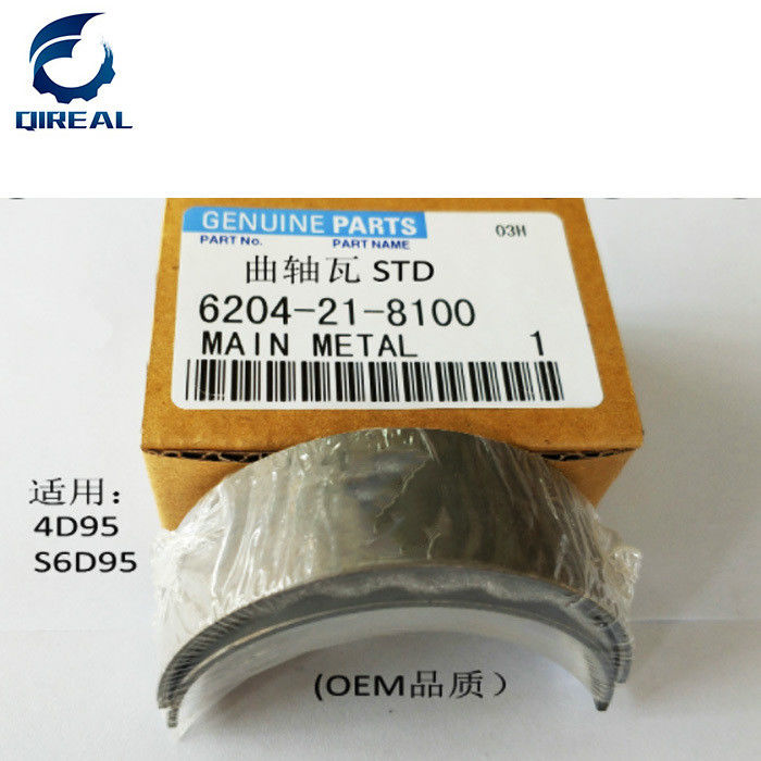 Excavator Parts 6D95 Engine Main Bearing STD  6204-21-8100