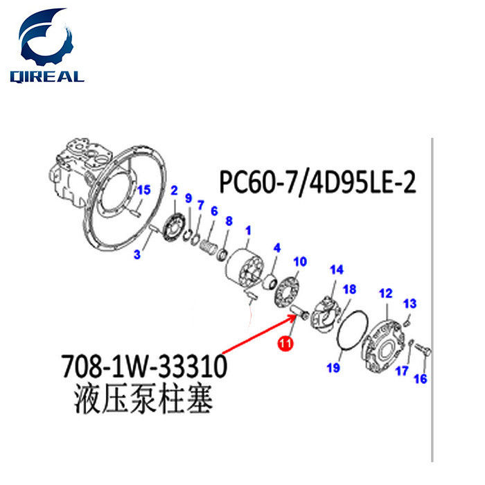 PC60-7 Hydraulic pump Piston 708-1W-33310