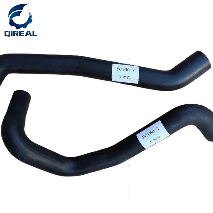 Black PC160-7 Excavator Spare Parts Up Down Water Hose