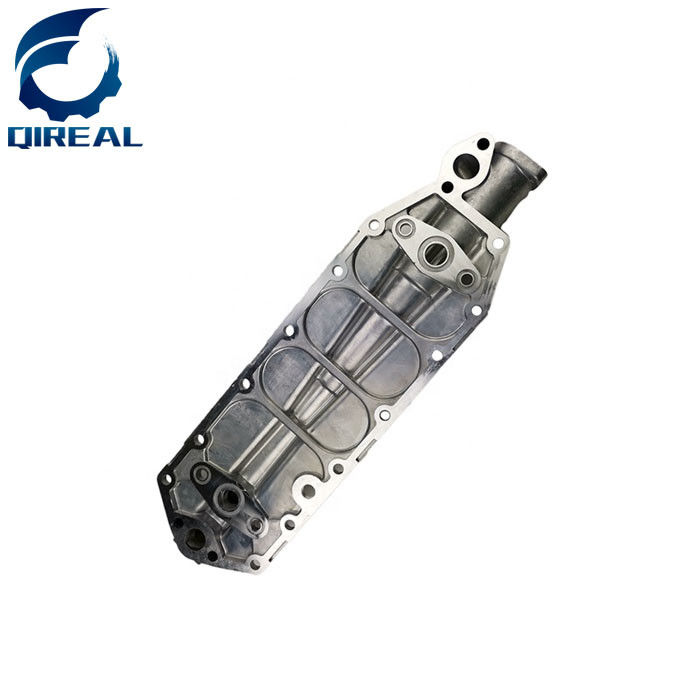 Excavator 6D125 Engine PC300-3 Oil Cooler Cover Assy For 6150-61-2123 6136-61-2113 Oil Cooler Radiator Core Cast Iron